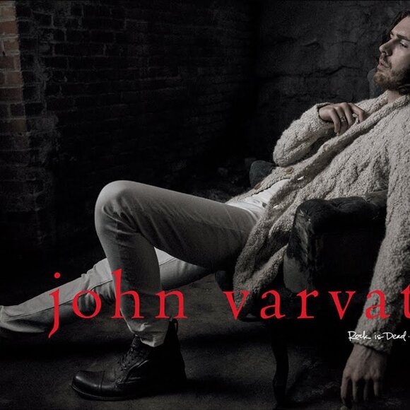 JOHN VARVATOS Dk Brown Long 100% Cashmere Sweater XL $298 - Picture 5 of 6